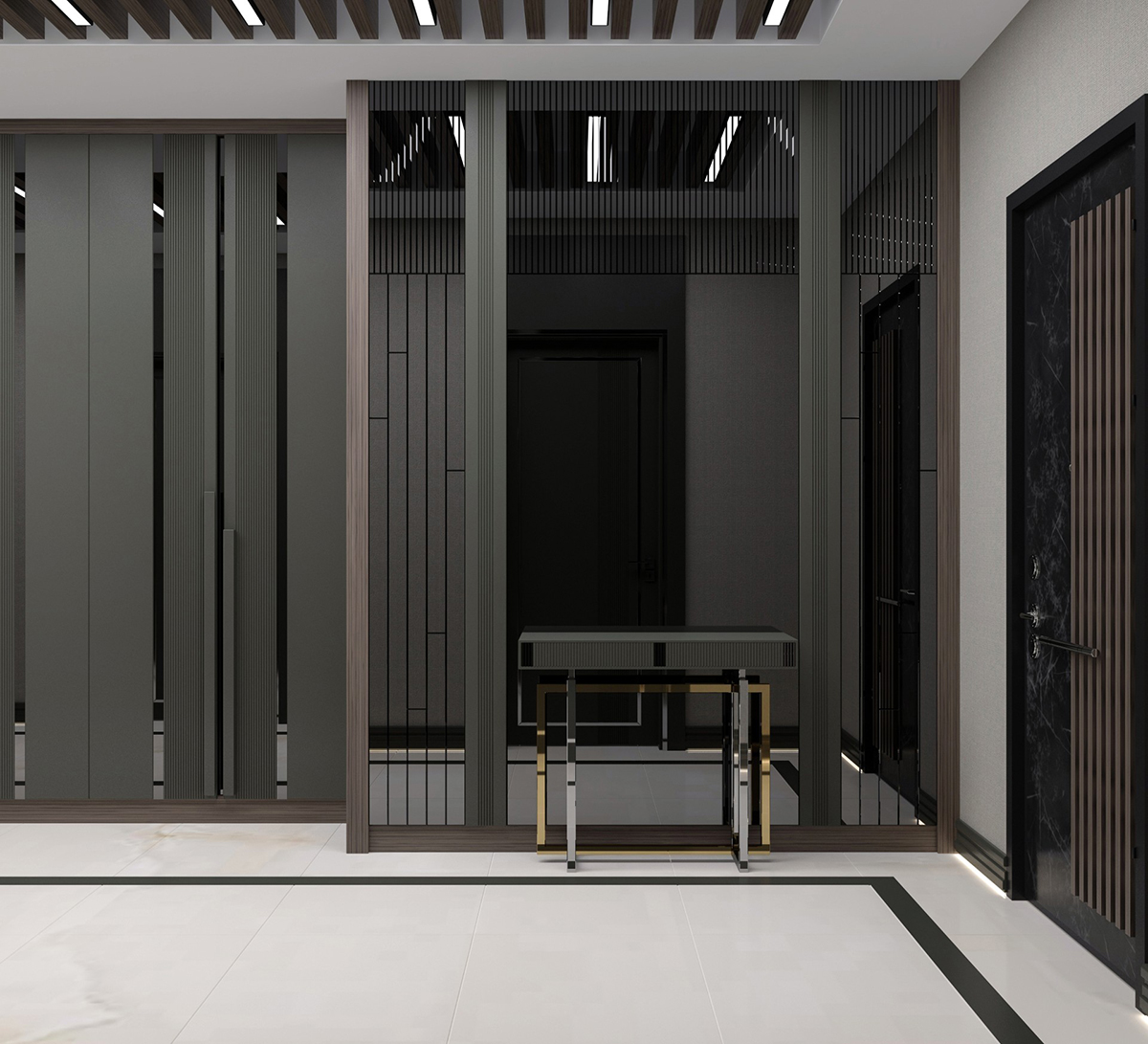 DR-423 Console d’entrée et vestiaire compléter avec vos porte et plinthe