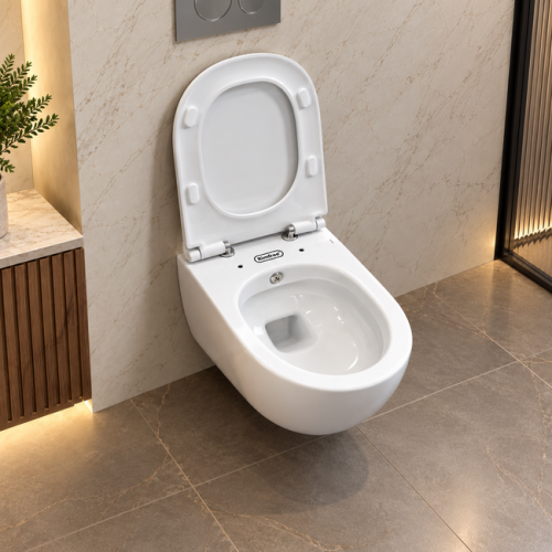 GEBERIT - Wc suspendues rondes Smyle avec fonction de lavage intime