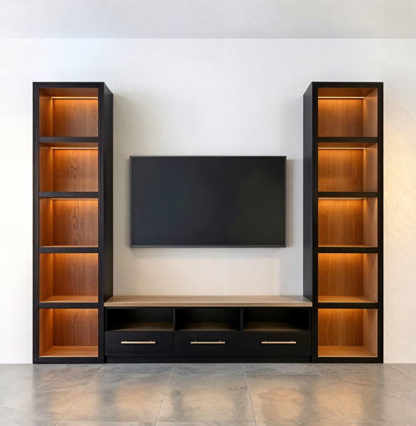 Ensemble unité tv MDF Laqué